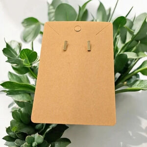 Gold Plated Bar Stud Earrings